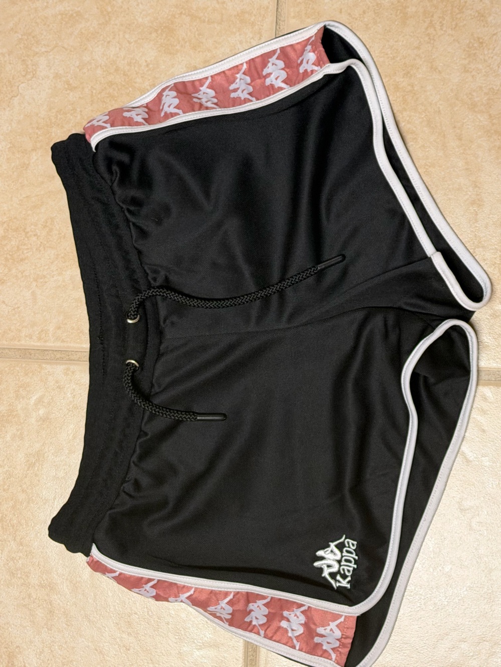 Kappa Black Athletic Shorts New with Tags Large